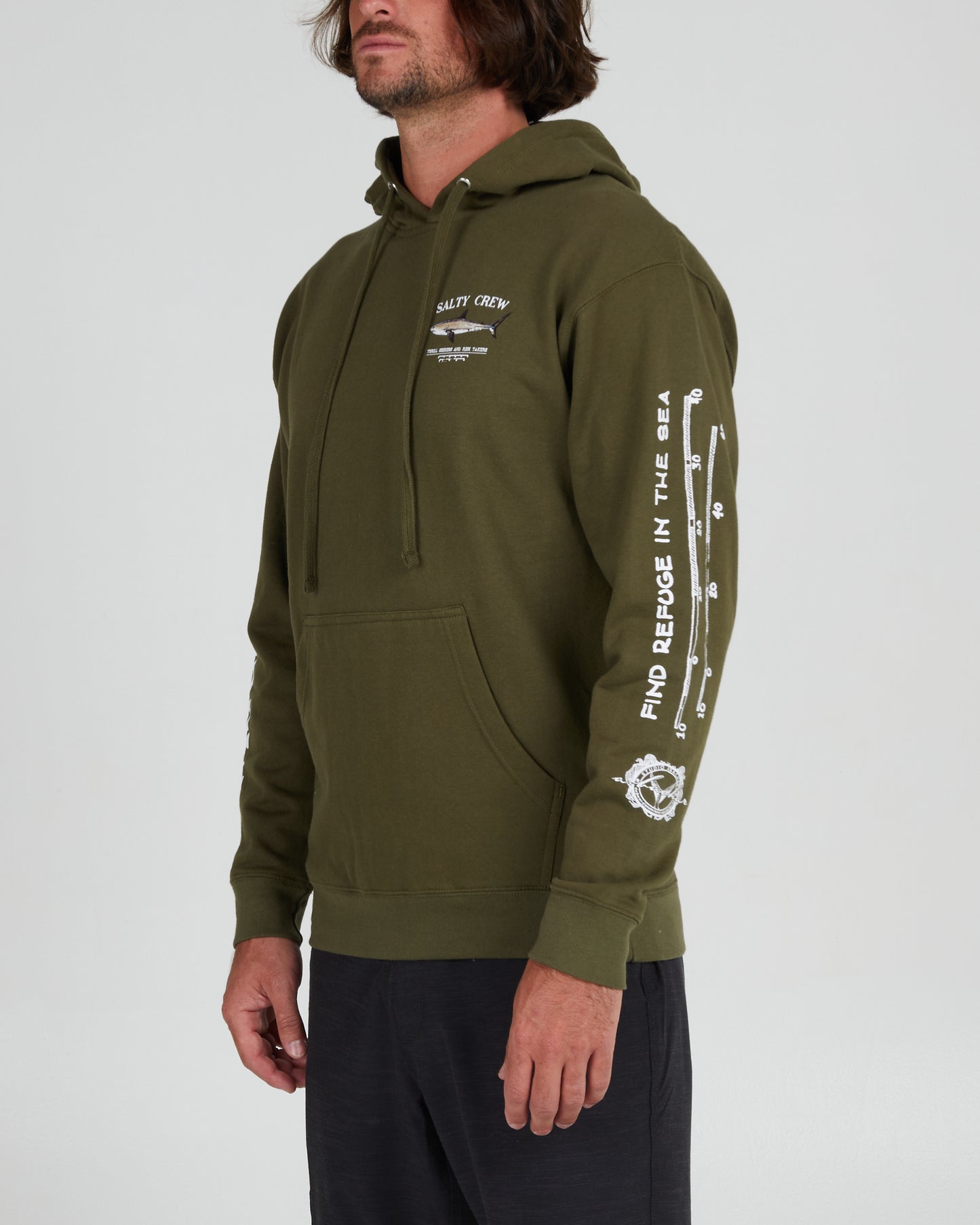 Bruce Hood Fleece - Army