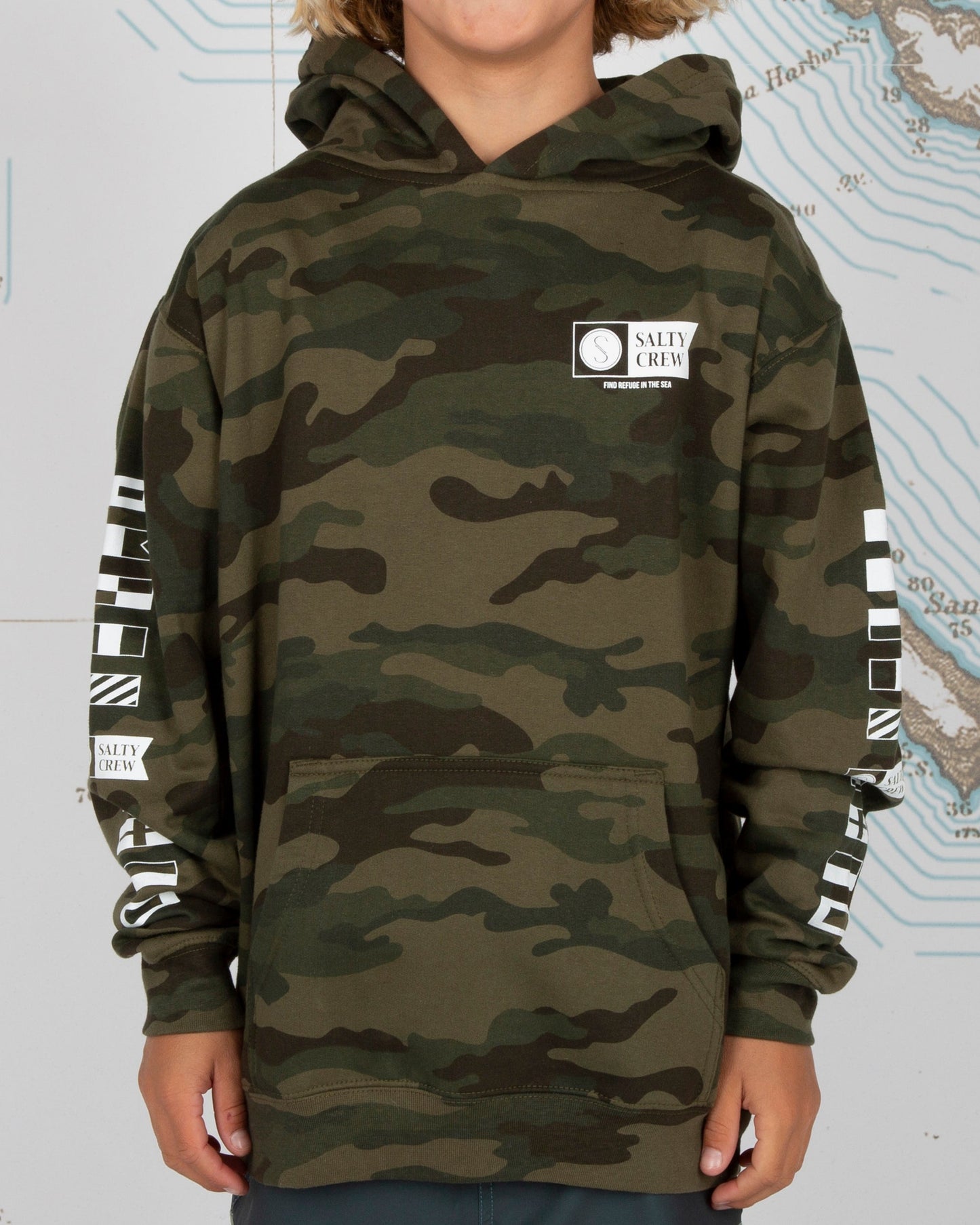 ALPHA FLAG BOYS FLEECE - CAMO