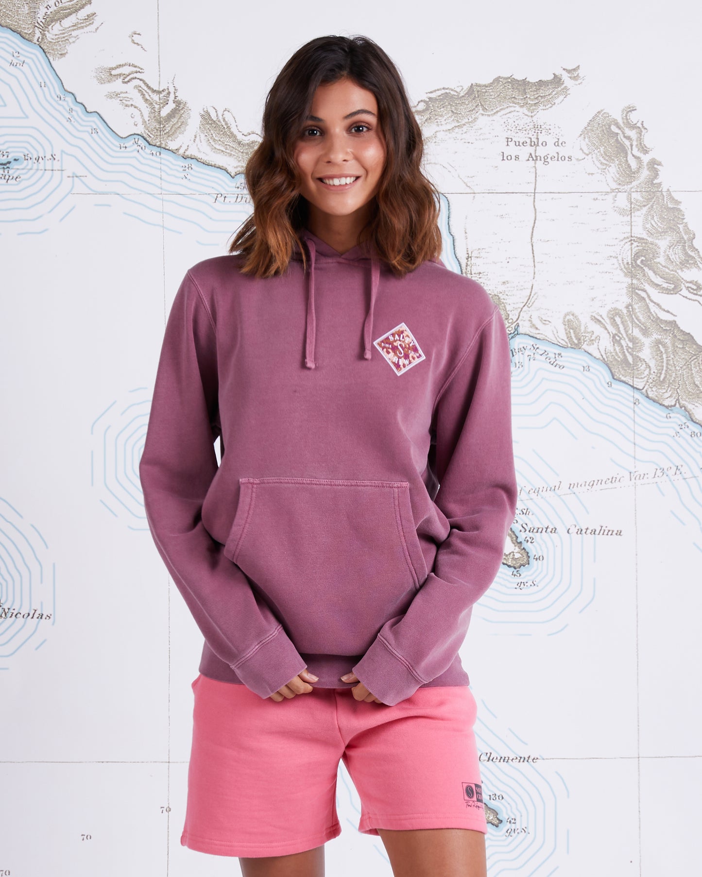 RETRO TIPPET BOYFRIEND HOODY - Faded Plum