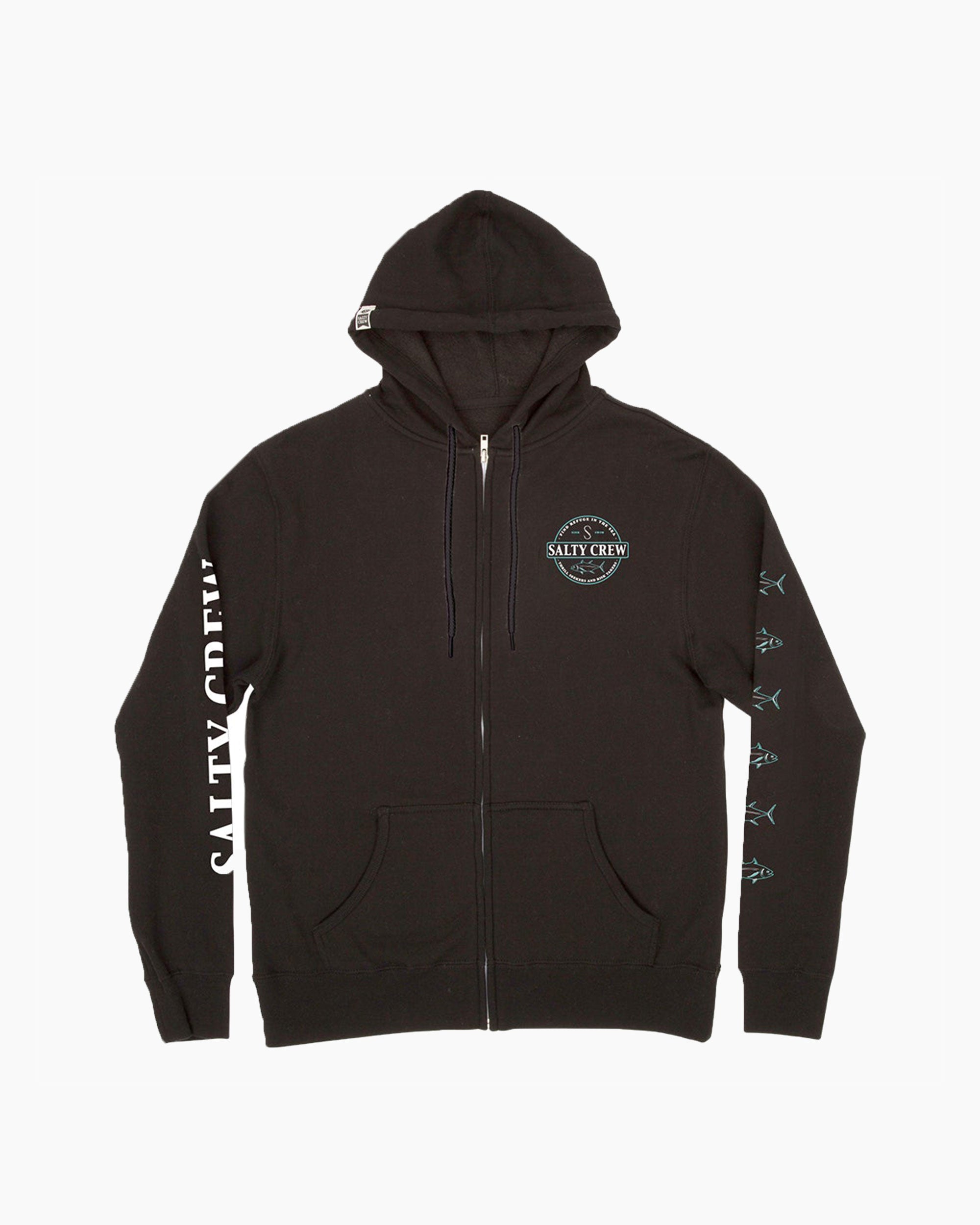 DEEP SEA ZIP FLEECE - BLACK | Salty Crew AU